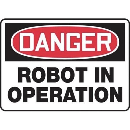 Accuform OSHA DANGER SAFETY SIGN ROBOT IN MEQM156VS MEQM156VS